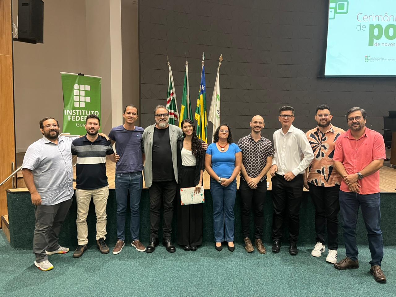 Novos servidores do IFG - câmpus Cidade de Goiás com gestores
